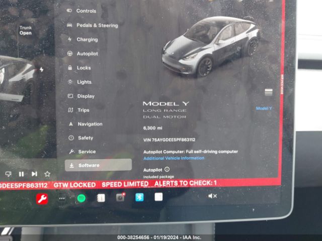 7SAYGDEE5PF863112 Tesla Model Y Awd/long Range Dual Motor All-wheel Drive