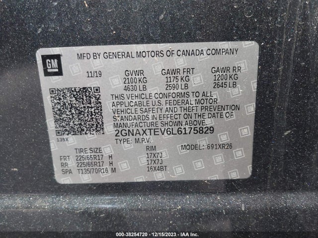 Chevrolet Equinox Awd 2fl 2020 2GNAXTEV6L6175829 Image 9