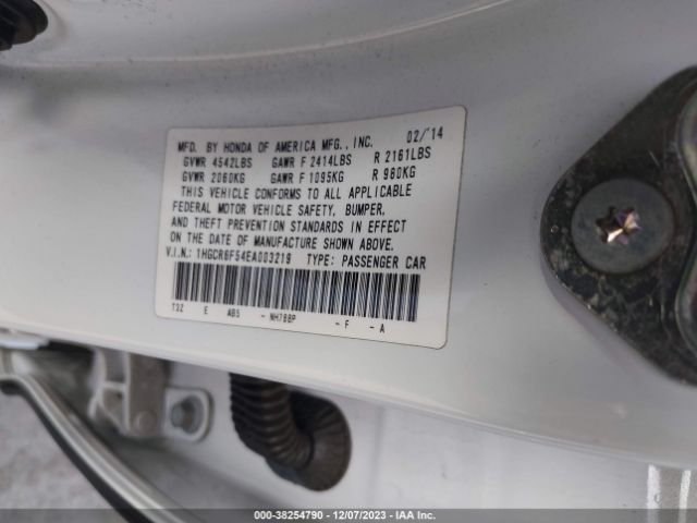 1HGCR6F54EA003219 Honda Accord Hybrid Ex-l