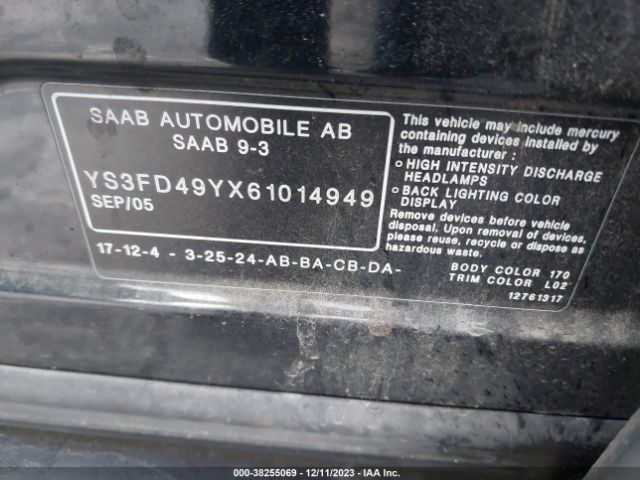 2006 SAAB 9-3 YS3FD49YX61014949 Photo 8