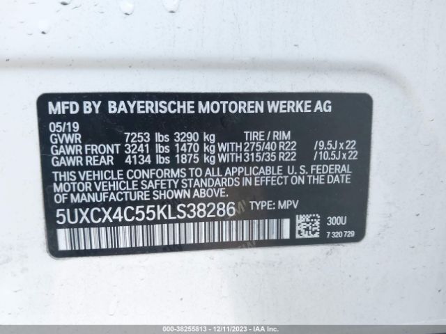 5UXCX4C55KLS38286 BMW X7 Xdrive50i