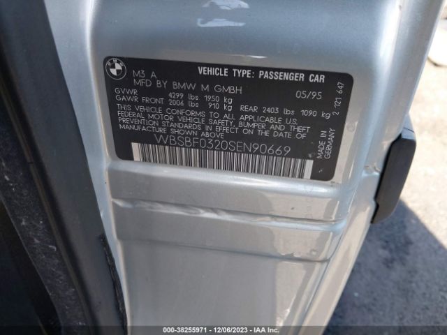 1995 BMW M3 WBSBF0320SEN90669 Photo 8
