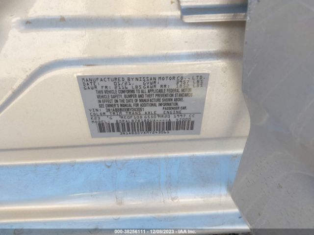 3N1AB8BVXMY243061 Nissan Sentra S Xtronic Cvt