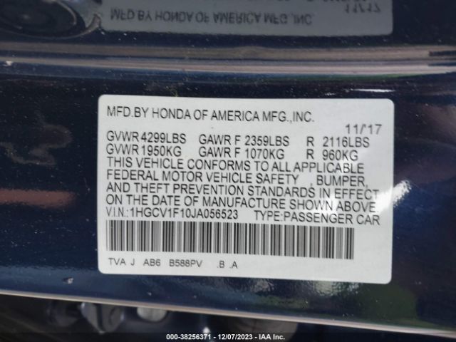1HGCV1F10JA056523 Honda ACCORD LX