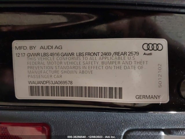 WAUANDF53JA069578 Audi A5 2.0t Premium