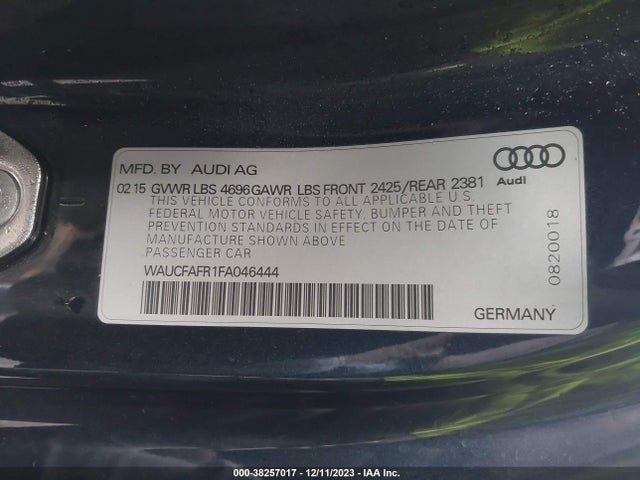 WAUCFAFR1FA046444 Audi A5 2.0t Premium