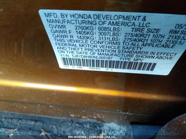 Acura Mdx Type S W/advance Package 2022 5J8YD8H80NL005187 Image 9
