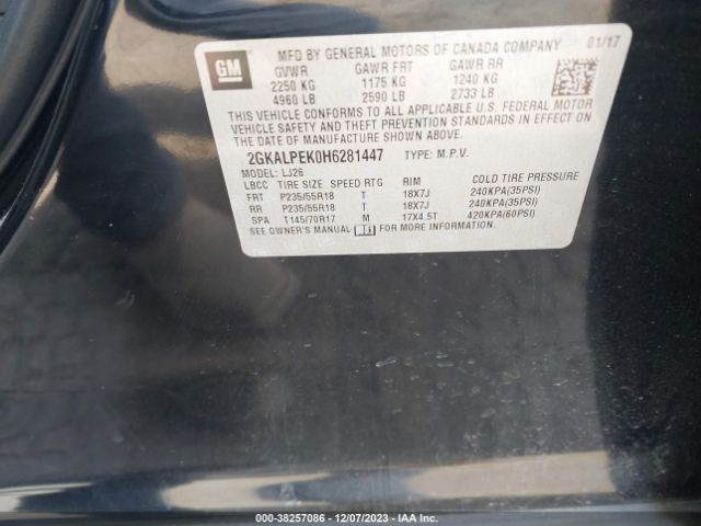 2GKALPEK0H6281447 GMC Terrain Slt