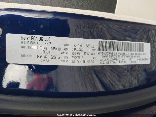 2017 CHRYSLER PACIFICA 2C4RC1DG2HR759973 Photo 8