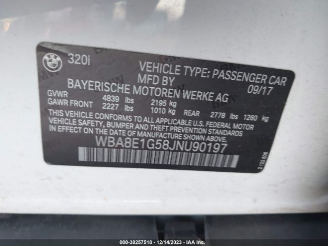 WBA8E1G58JNU90197 BMW 320i