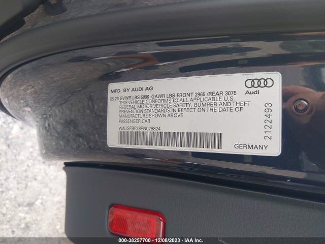 2023 AUDI S7 SPORTBACK WAUSFBF28PN078824 Photo 8