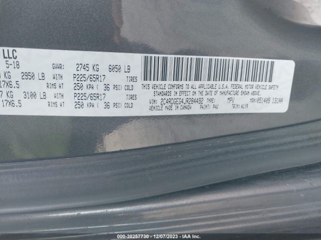 2018 DODGE GRAND CARAVAN 2C4RDGEG4JR284492 Photo 8