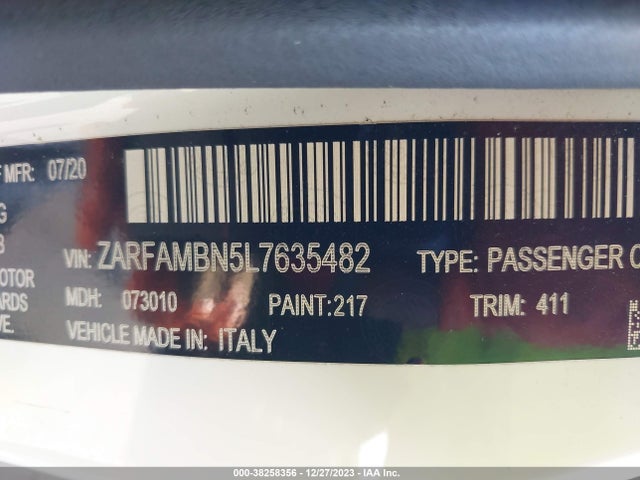 ZARFAMBN5L7635482 Alfa Romeo Giulia Ti Rwd