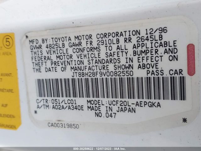 1997 LEXUS LS 400 LUXURY SDN JT8BH28F9V0082550 Photo 8