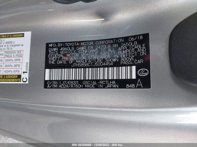 JTHS85BC1J5004454 Lexus RC 300