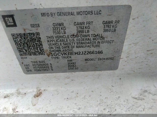 Chevrolet Silverado 1500 2lt 2018 1GCVKREH2JZ266166 Image 9