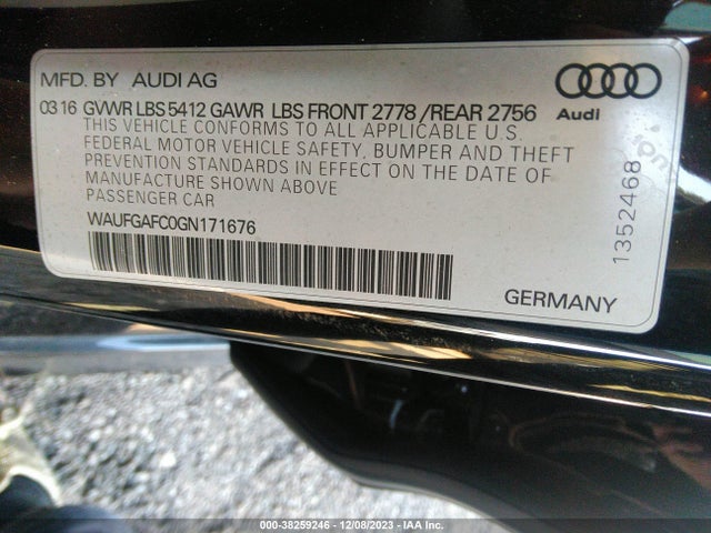 WAUFGAFC0GN171676 Audi A6 3.0t Premium Plus