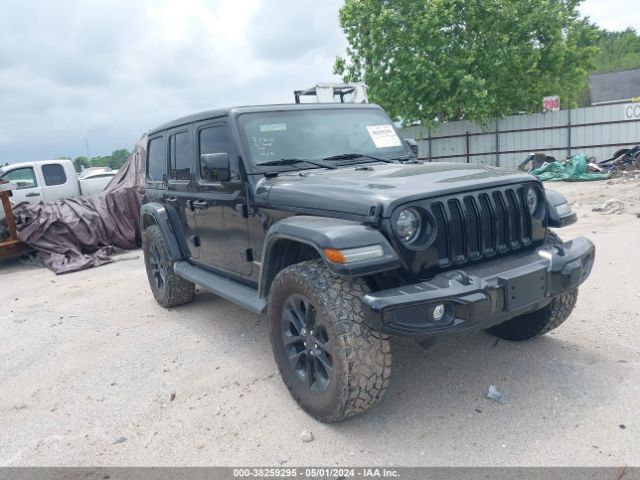 Auction sale of the 2021 Jeep Wrangler Unlimited Sahara High Altitude, vin: 1C4HJXEN7MW680477, lot number: 38259295