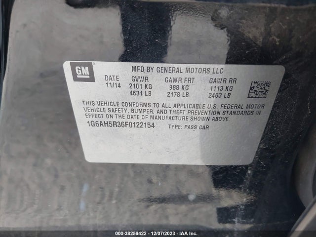 Cadillac ATS LUXURY 2015 1G6AH5R36F0122154 Image 9