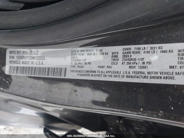 1C6SRFFT2NN132553 RAM 1500