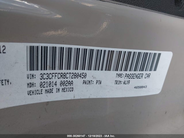 2012 FIAT 500 3C3CFFCR8CT280450 Photo 8