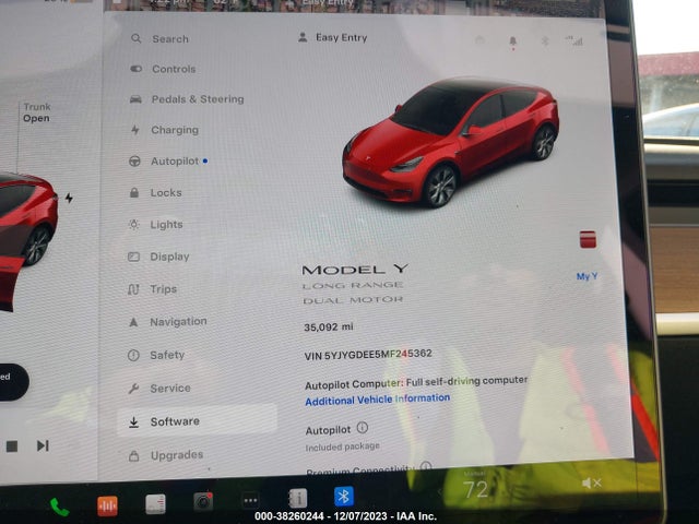 5YJYGDEE5MF245362 Tesla Model Y