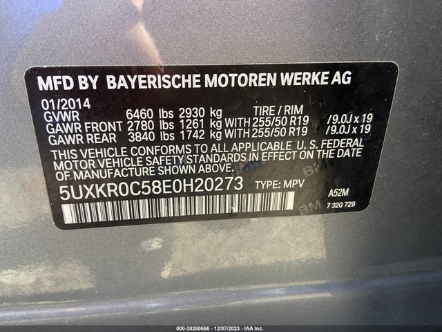 BMW X5 Xdrive35i 2014 5UXKR0C58E0H20273 Image 9
