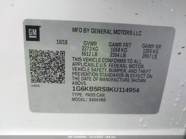 2019 CADILLAC CT6 1G6KB5RS9KU114954 Photo 8