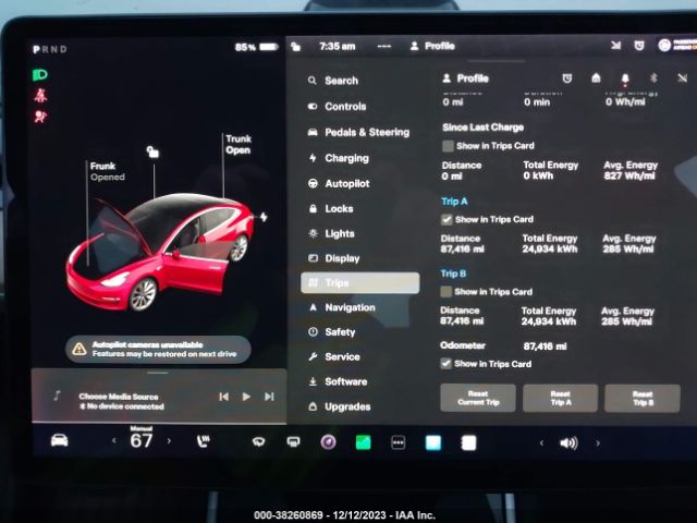 5YJ3E1EB1KF406601 Tesla Model 3 Long Range/performance