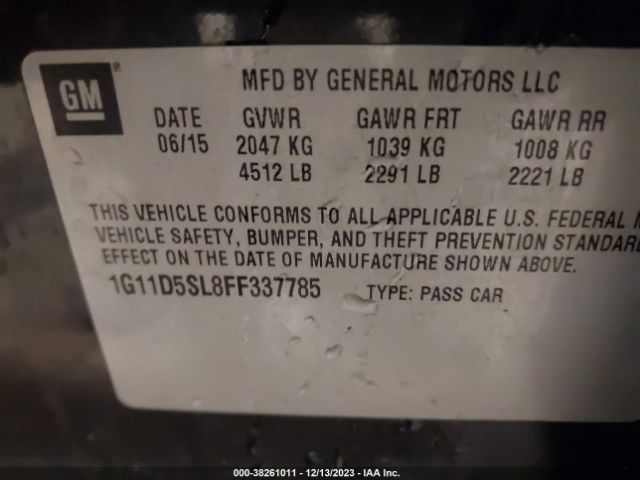 1G11D5SL8FF337785 Chevrolet MALIBU 2LT
