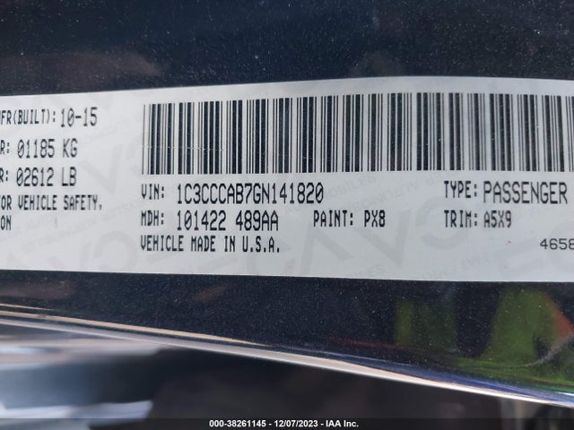 Chrysler 200 Limited 2016 1C3CCCAB7GN141820 Image 9