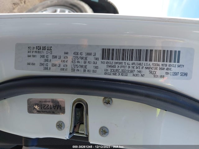 RAM 2500 Tradesman 2016 3C6UR5CJ3GG191807 Image 9