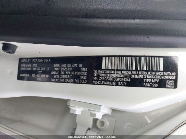 ZFBCFXBT3GP374344 Fiat 500x Easy