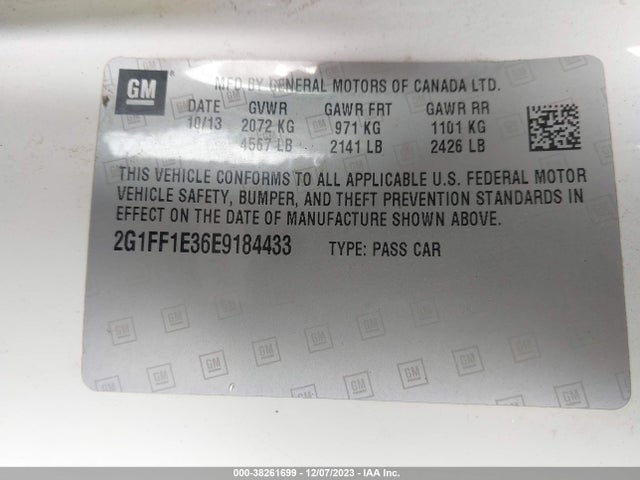 Chevrolet Camaro 1lt 2014 2G1FF1E36E9184433 Image 9
