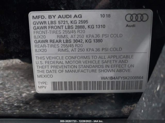 2019 AUDI SQ5 WA1B4AFY5K2008564 Photo 8