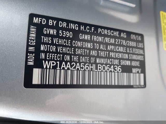 2017 PORSCHE MACAN WP1AA2A56HLB06436 Photo 8