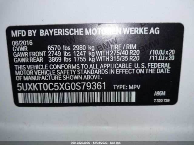 5UXKT0C5XG0S79361 BMW X5 Edrive Xdrive40e