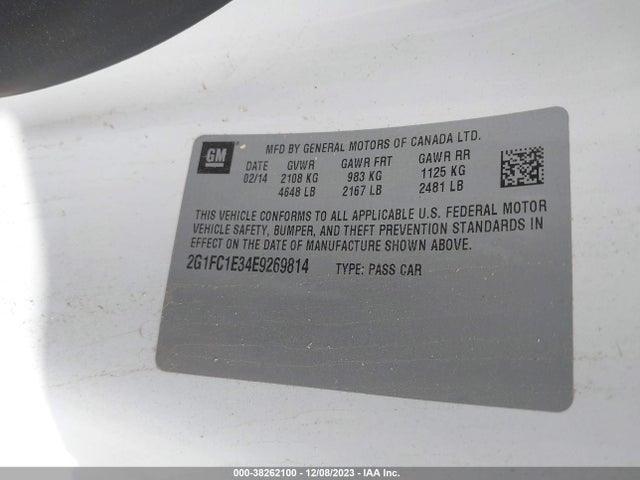 Chevrolet Camaro 2lt 2014 2G1FC1E34E9269814 Image 9