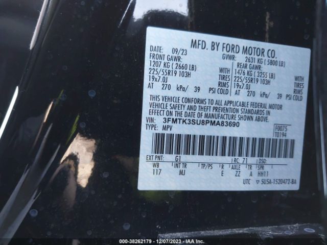3FMTK3SU8PMA83690 Ford Mustang Mach-e Premium