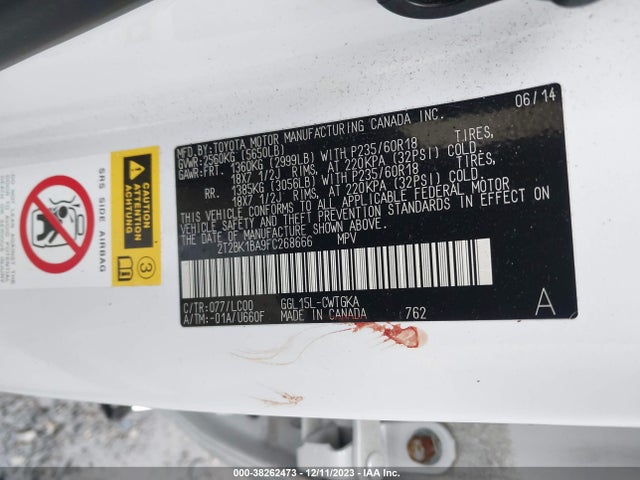 2T2BK1BA9FC268666 Lexus RX 350