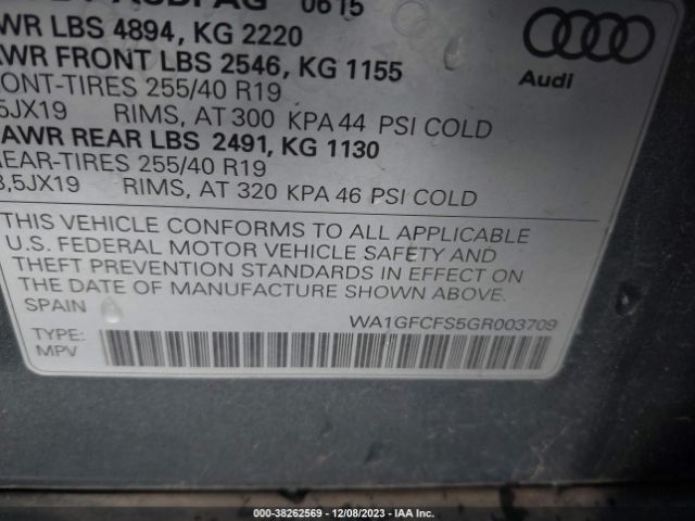 WA1GFCFS5GR003709 Audi Q3 2.0t Premium Plus