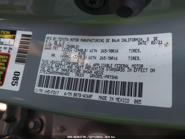 Toyota Tacoma 2021 3TMCZ5AN5MM406482 Image 34