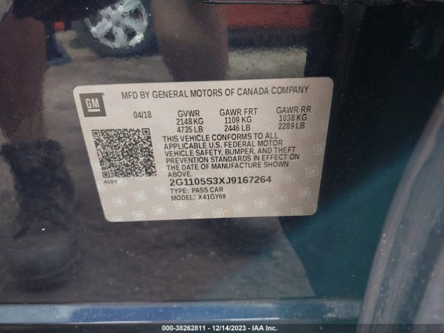 2G1105S3XJ9167264 Chevrolet IMPALA 1LT