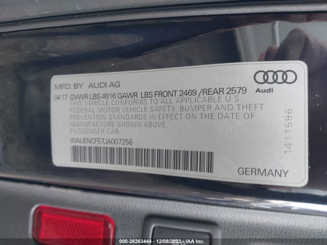 WAUENCF57JA007256 Audi A5 2.0t Premium