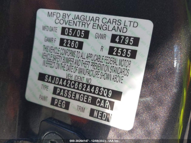 2006 JAGUAR XK8 SAJDA42C662A48309 Photo 8