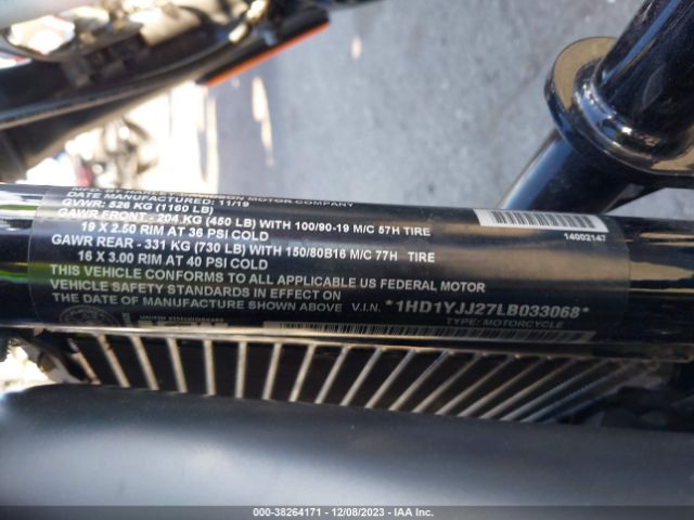 2020 HARLEY-DAVIDSON FXBB 1HD1YJJ27LB033068 Photo 9