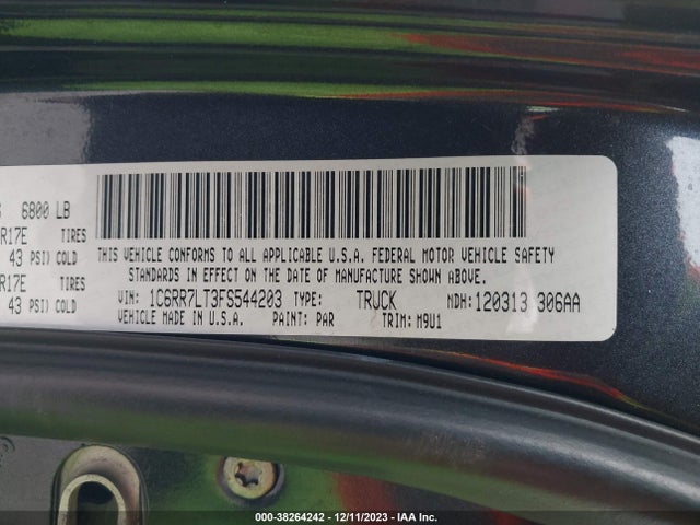 1C6RR7LT3FS544203 RAM 1500 Outdoorsman