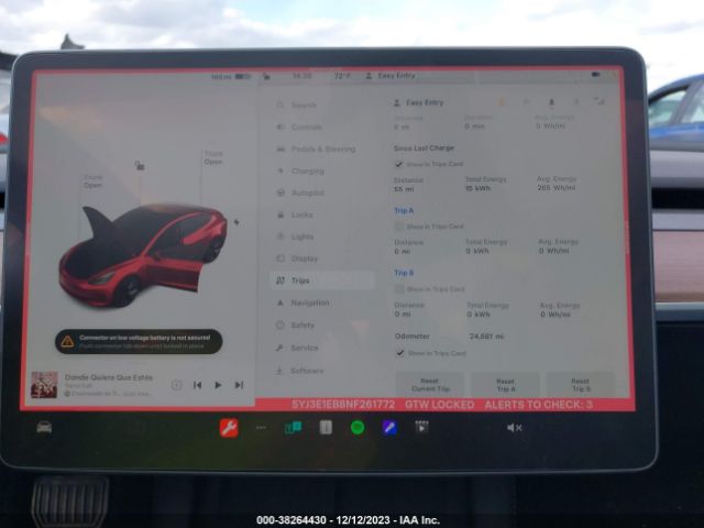 5YJ3E1EB8NF261772 Tesla Model 3 Long Range Dual Motor All-wheel Drive