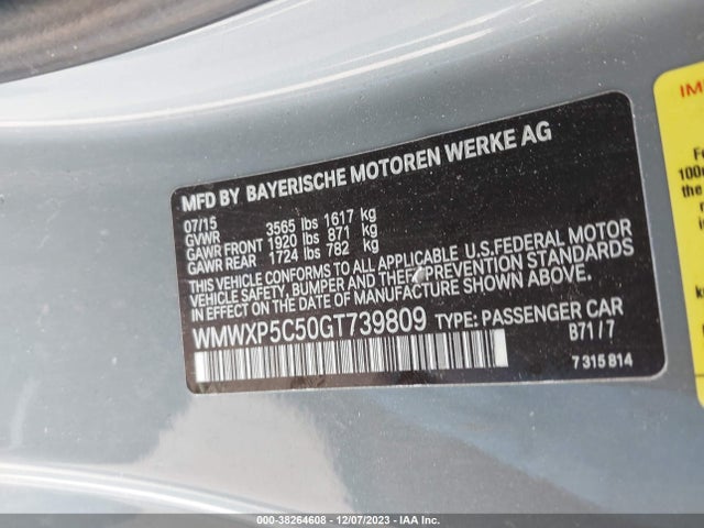 2016 MINI HARDTOP WMWXP5C50GT739809 Photo 8