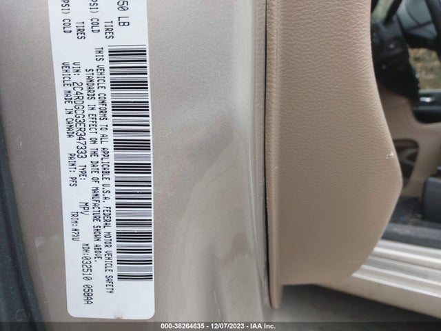 Dodge Grand Caravan Sxt 2014 2C4RDGCG3ER347333 Image 9
